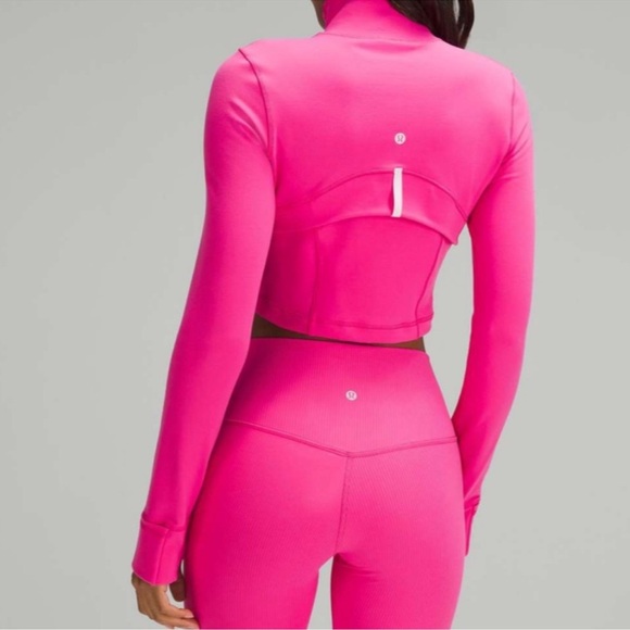 Lululemon cropped define jacket sonic pink size 10  - Picture 2 of 4